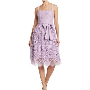 NWT French Connection Elsa Purple Lace Fit and Flare Dress Size 6